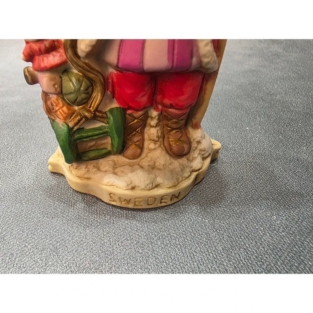 RSVP 1991 Sweden Santa Figurine Reindeer‎ Sled Christmas Collectible 8905